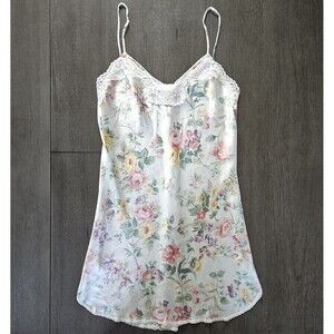 Vtg Floral Barbizon Mini Slip Dress Nightgown Slip Size M Romantic Coquette Sexy